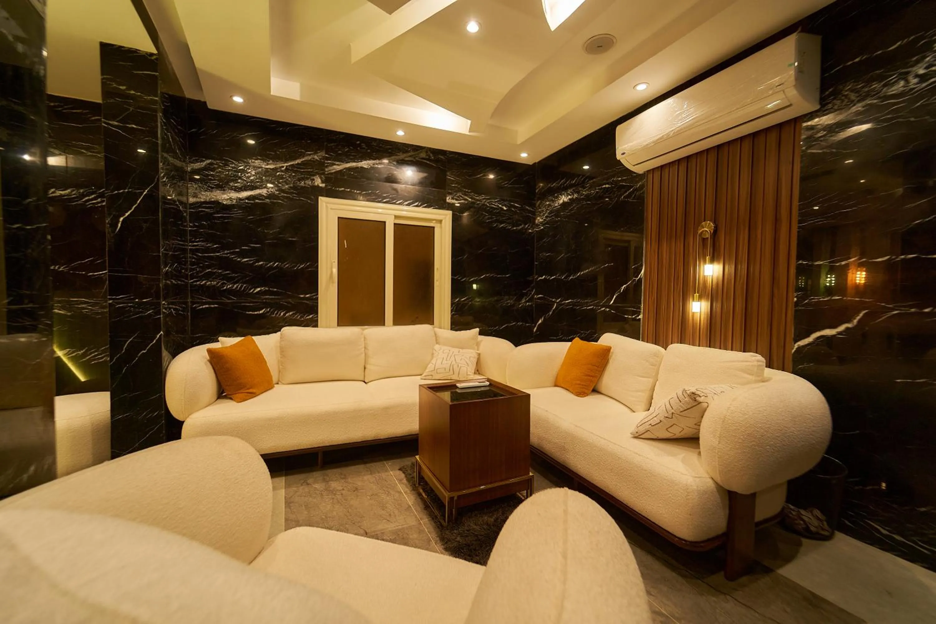 Seating area in Crown Pyramids View Hotel