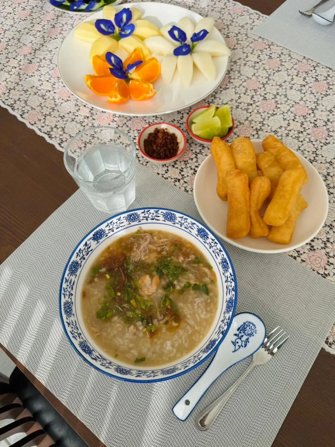 Breakfast in Garden House Rice Field and Mountain View