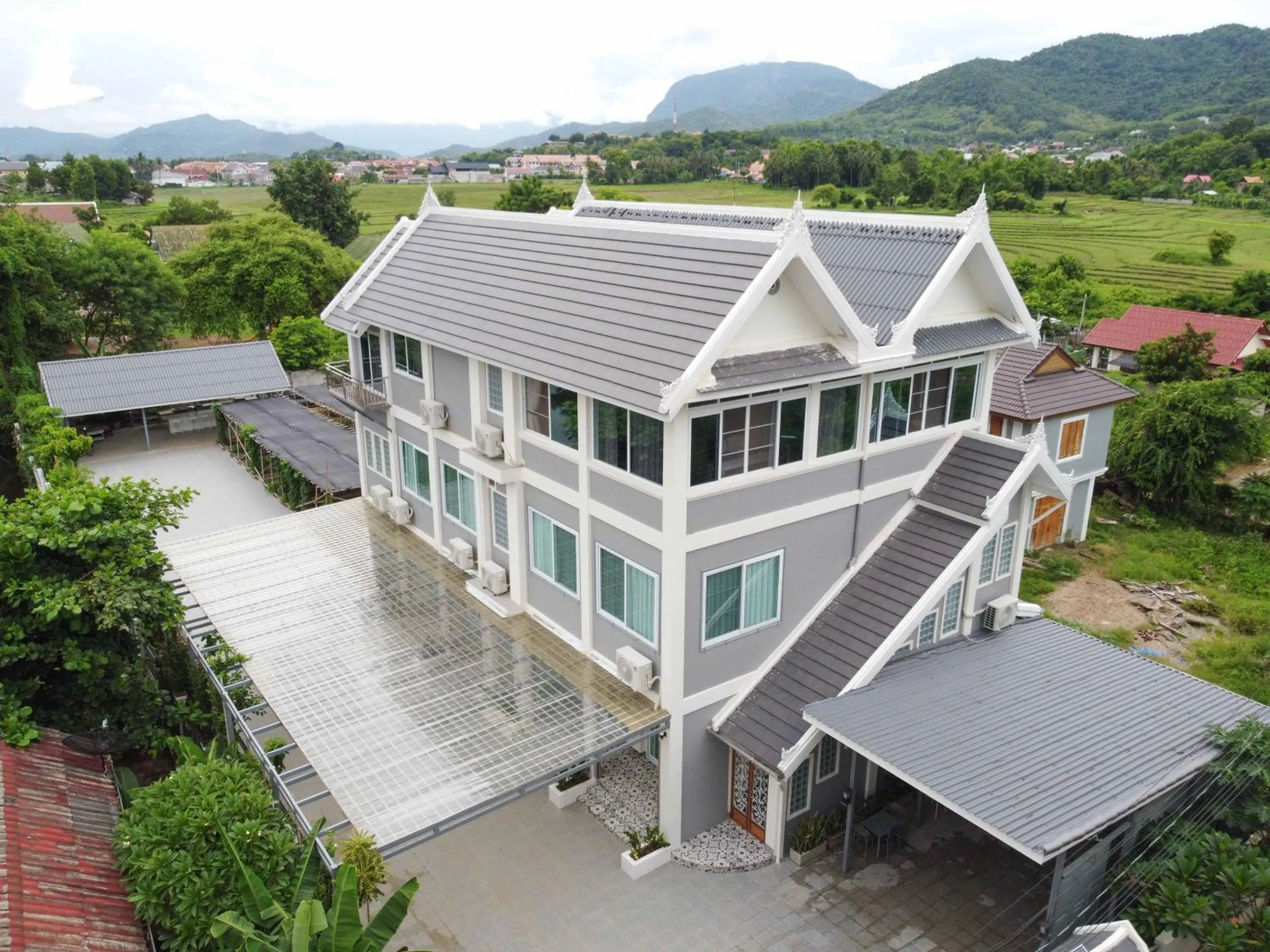 Property building in Garden House Rice Field and Mountain View
