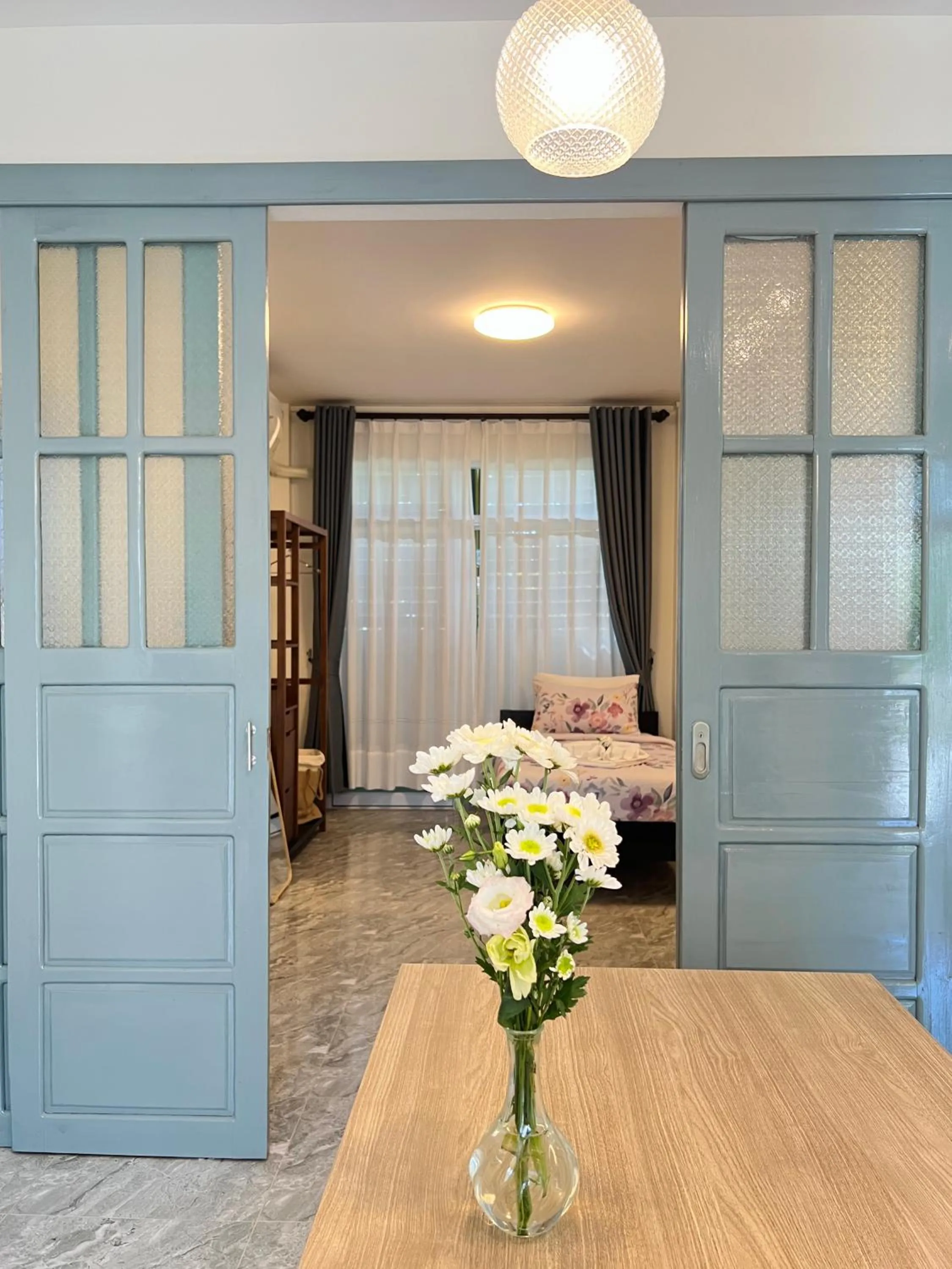 Photo of the whole room, Bed in Garden House Rice Field and Mountain View