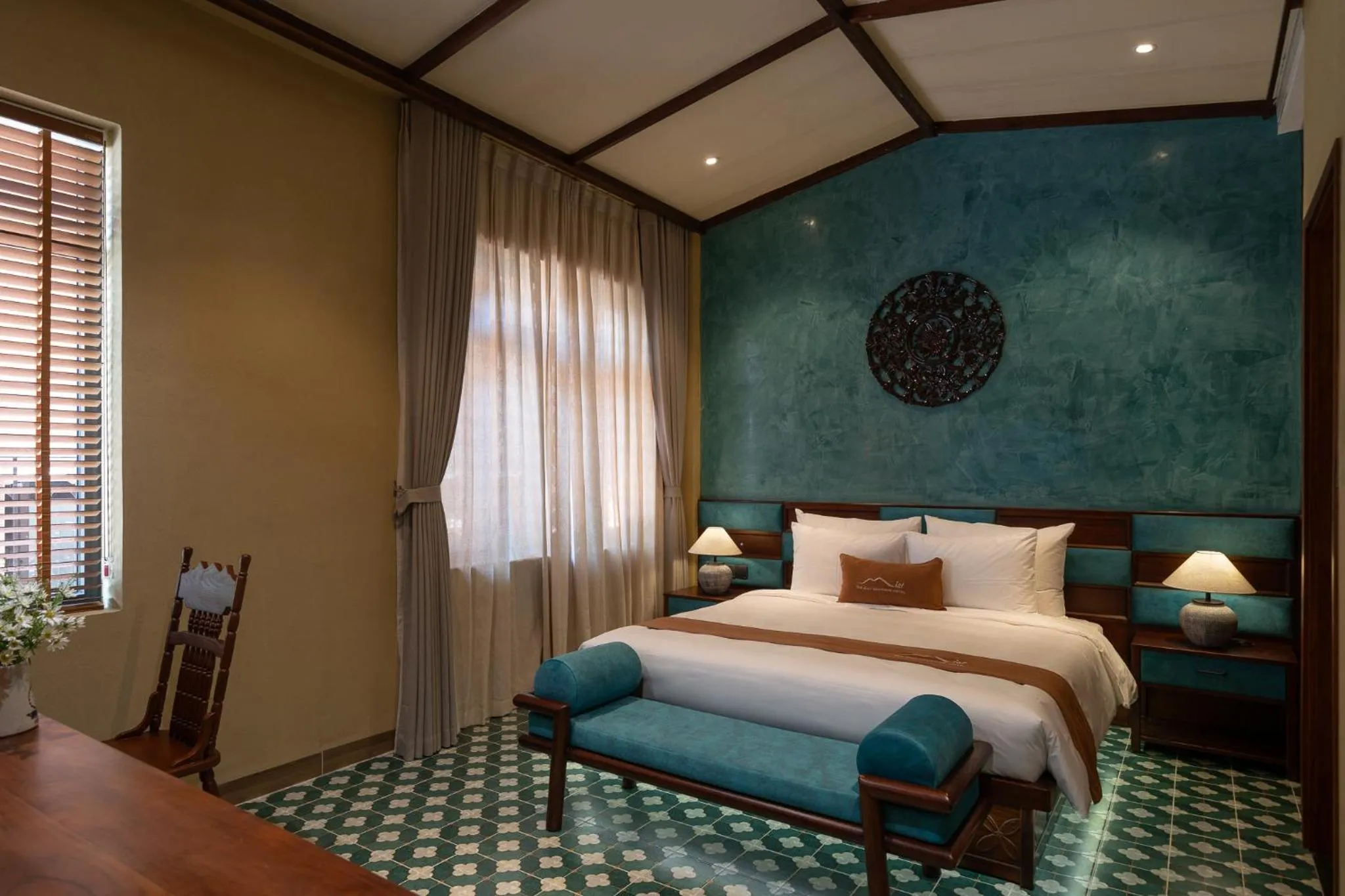 Bedroom, Bed in The Mist Boutique DaLat Hotel