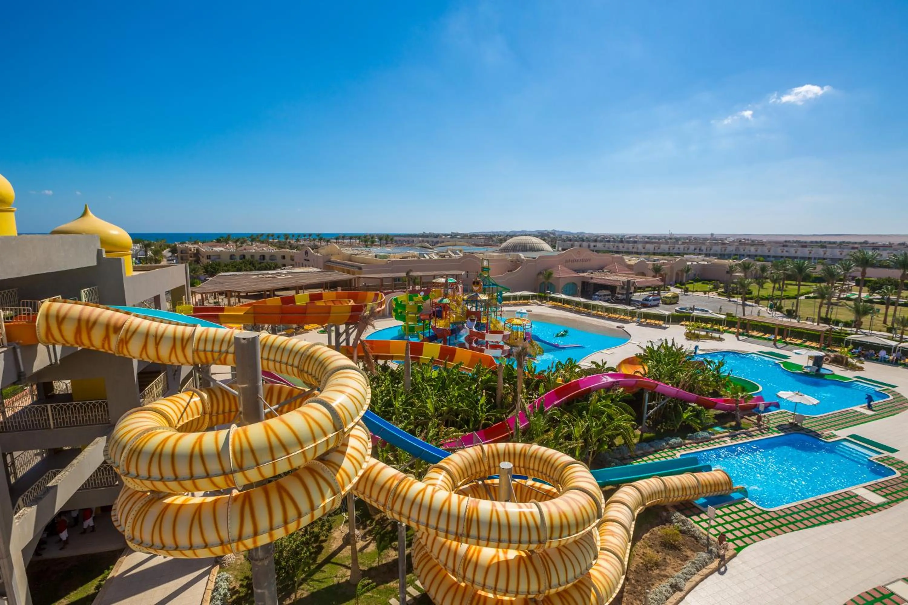 Aqua park in Aladdin Beach Resort