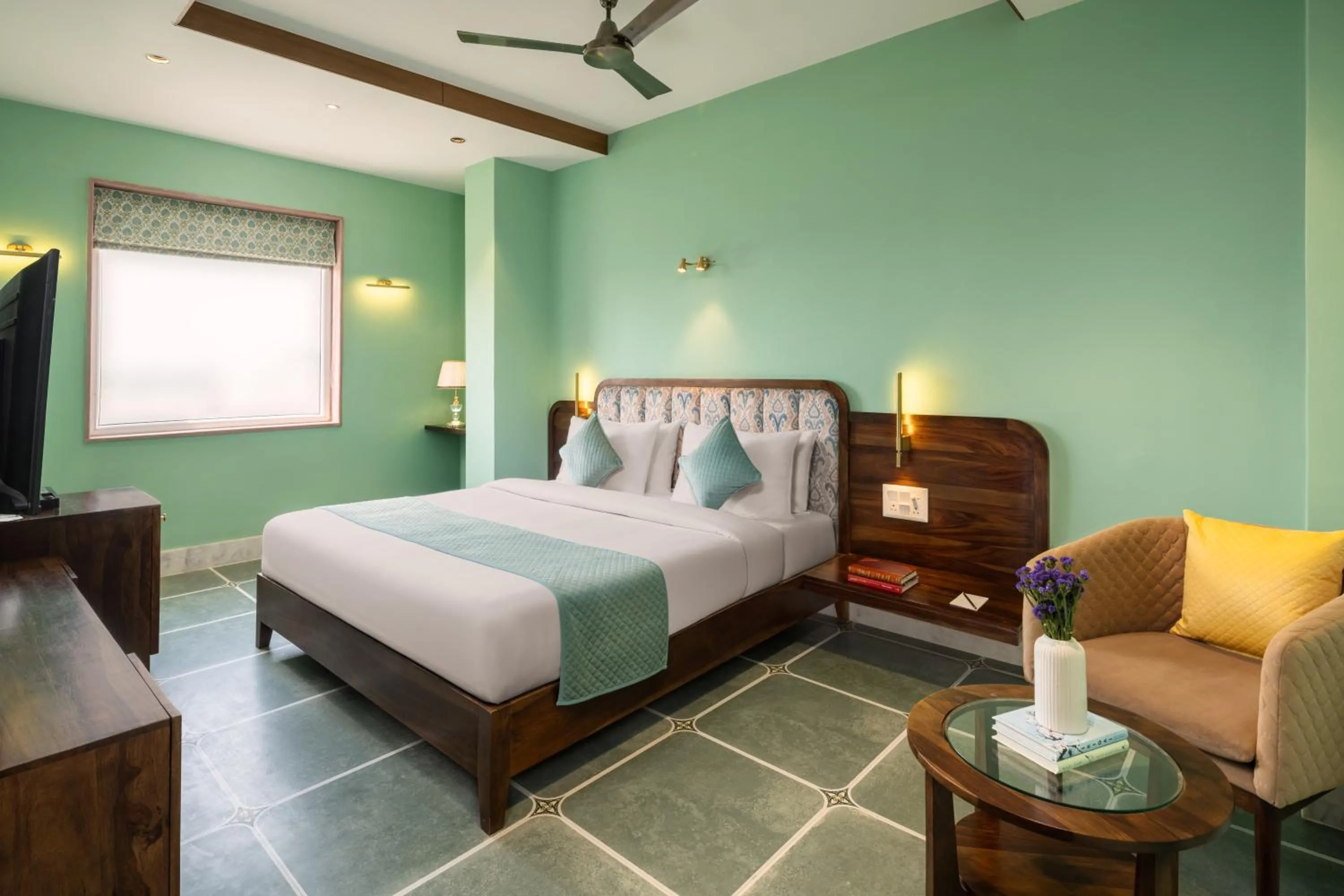 Bedroom, Bed in Raasvan, Vrindavan- AM Hotel Kollection