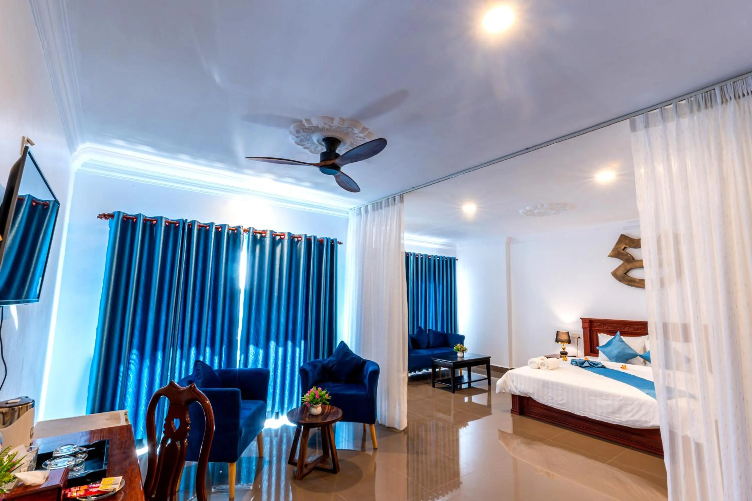 Bed in Rithy Rin Angkor Hotel