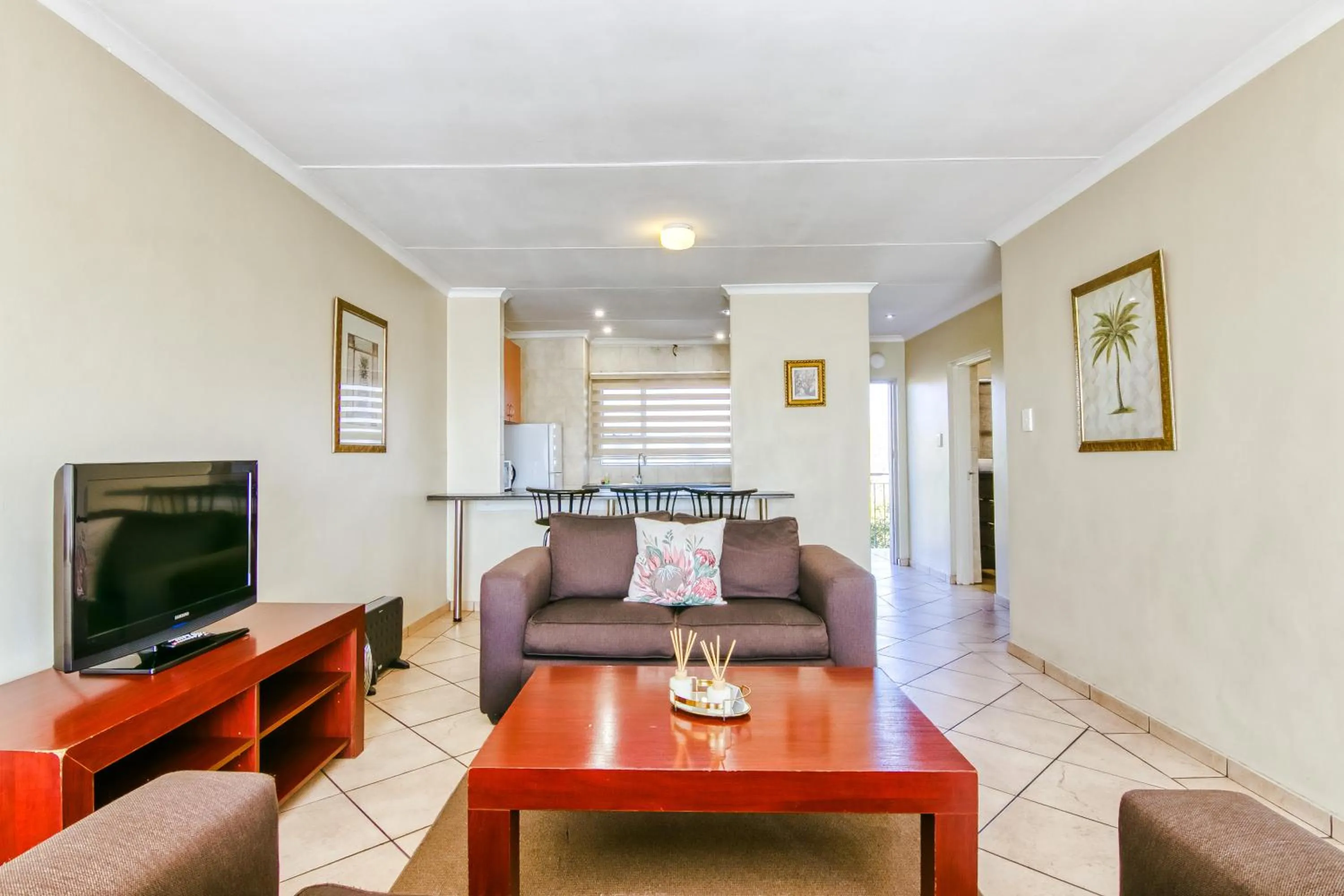 Seating area in BM Gardens