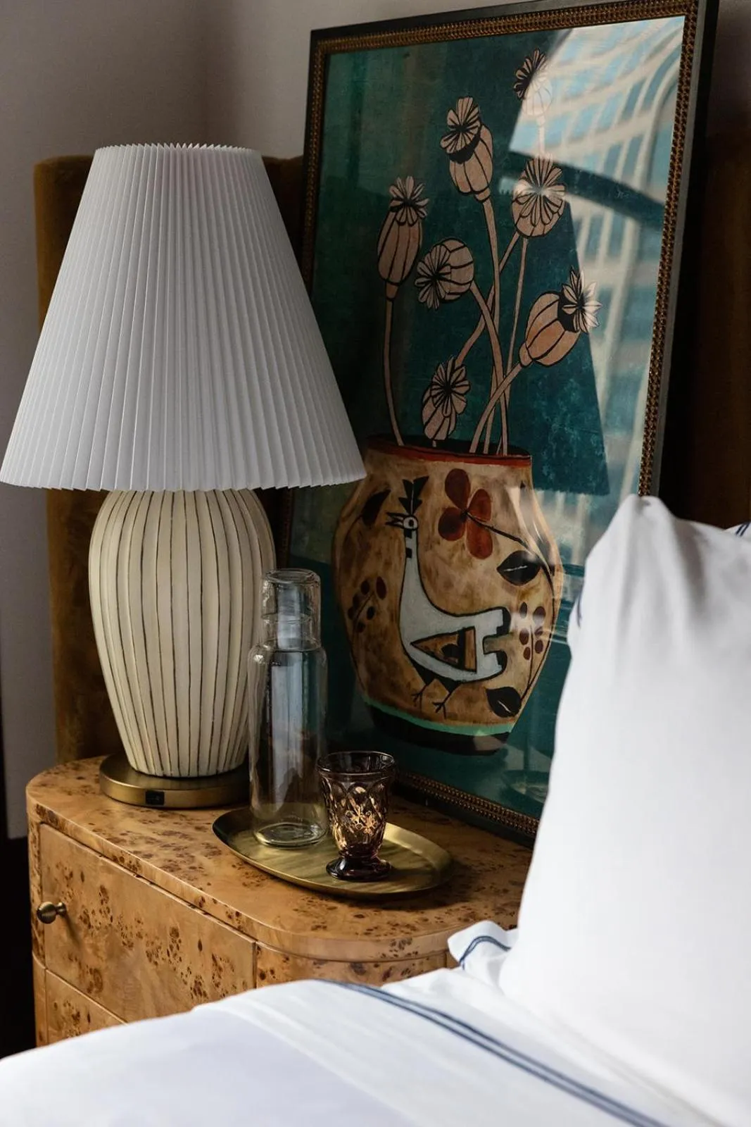 Decorative detail, Bed in Fidelity Hotel