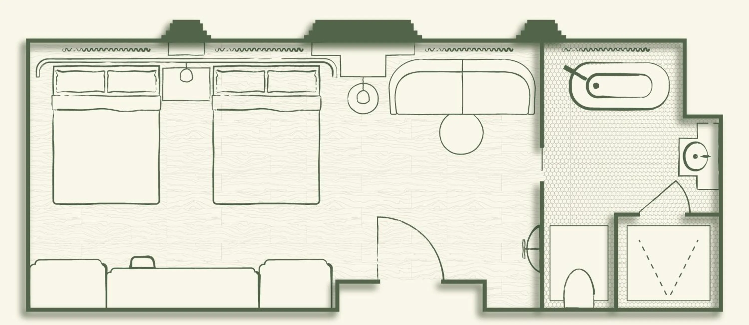 Floor plan in Fidelity Hotel