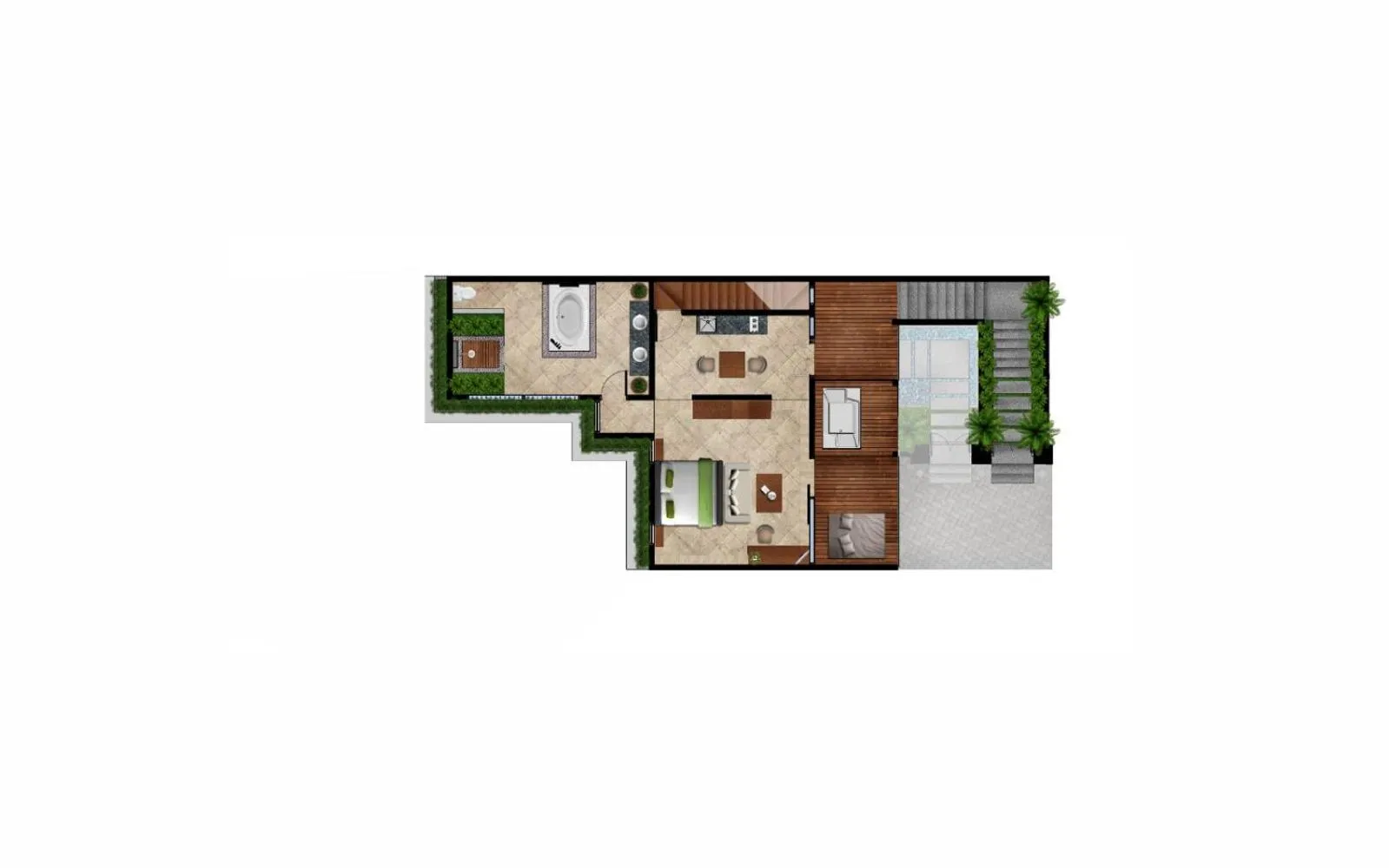 Floor plan in The Royal Purnama Luxury Villas - Adults Only