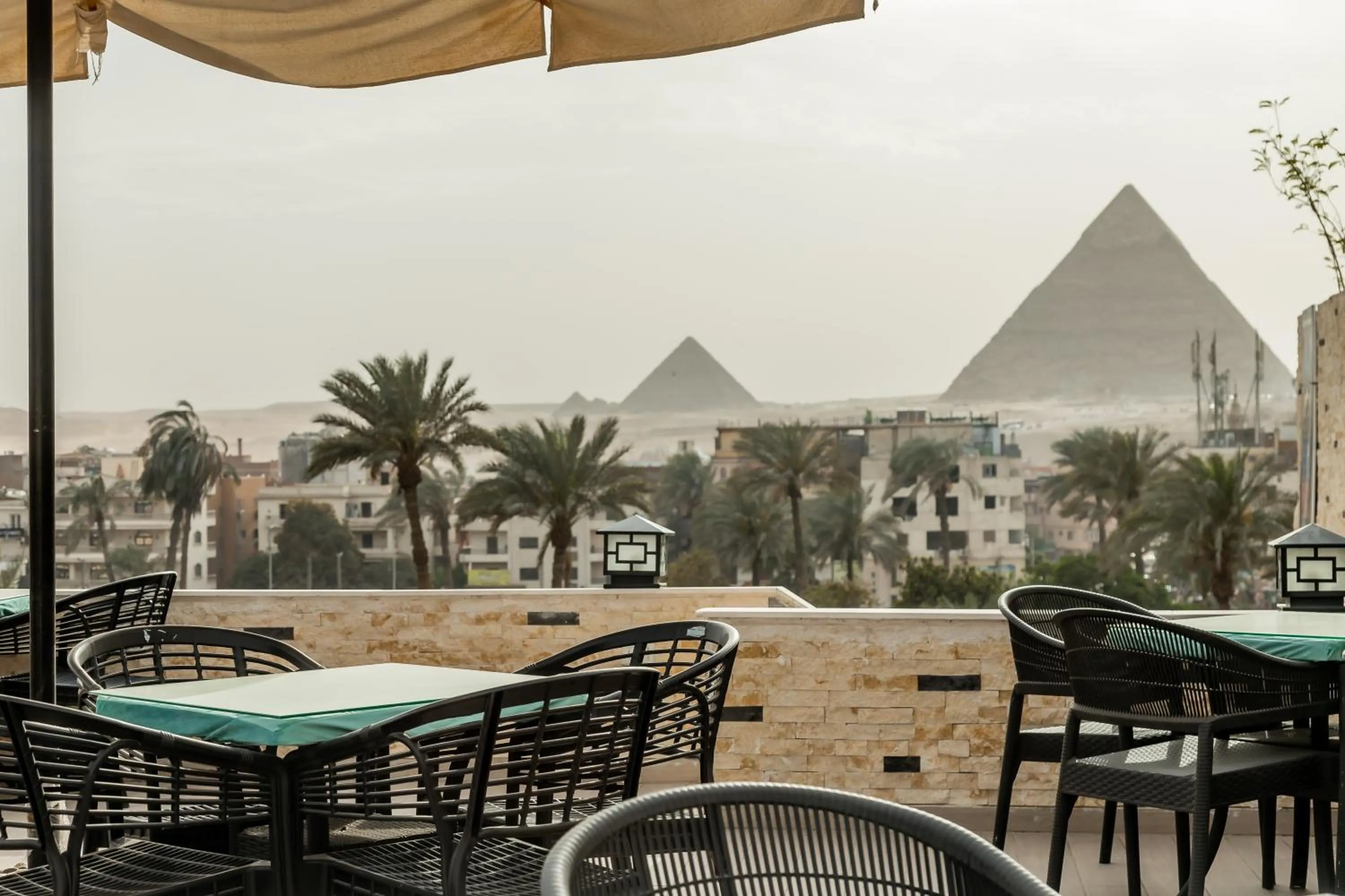 Patio in Night Pyramids Inn Hotel