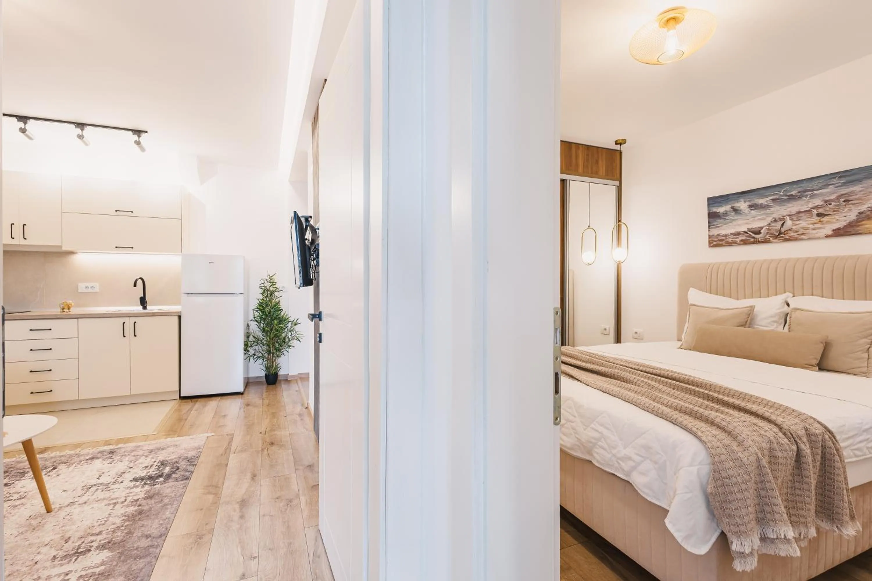 Living room, Bed in Villa Oleander