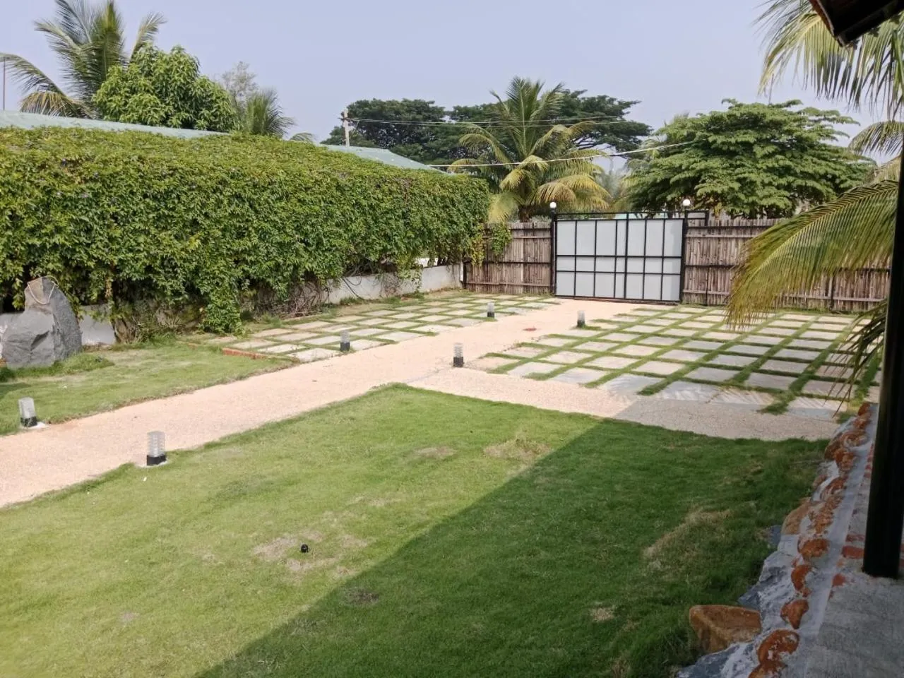 Garden view in Habba Dates Villa Near Chikkaballapur