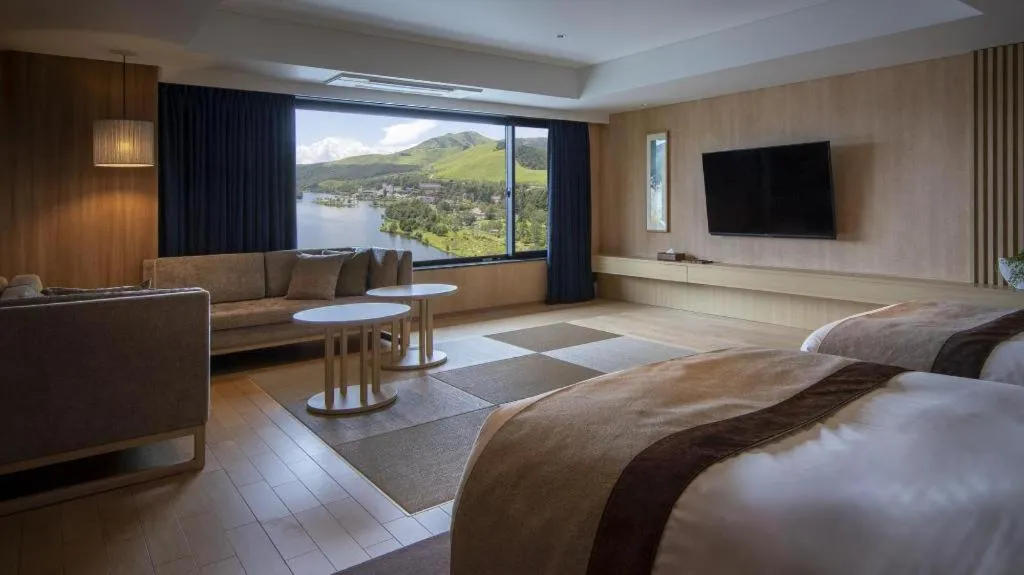 Bed in Ikenotaira Hotel