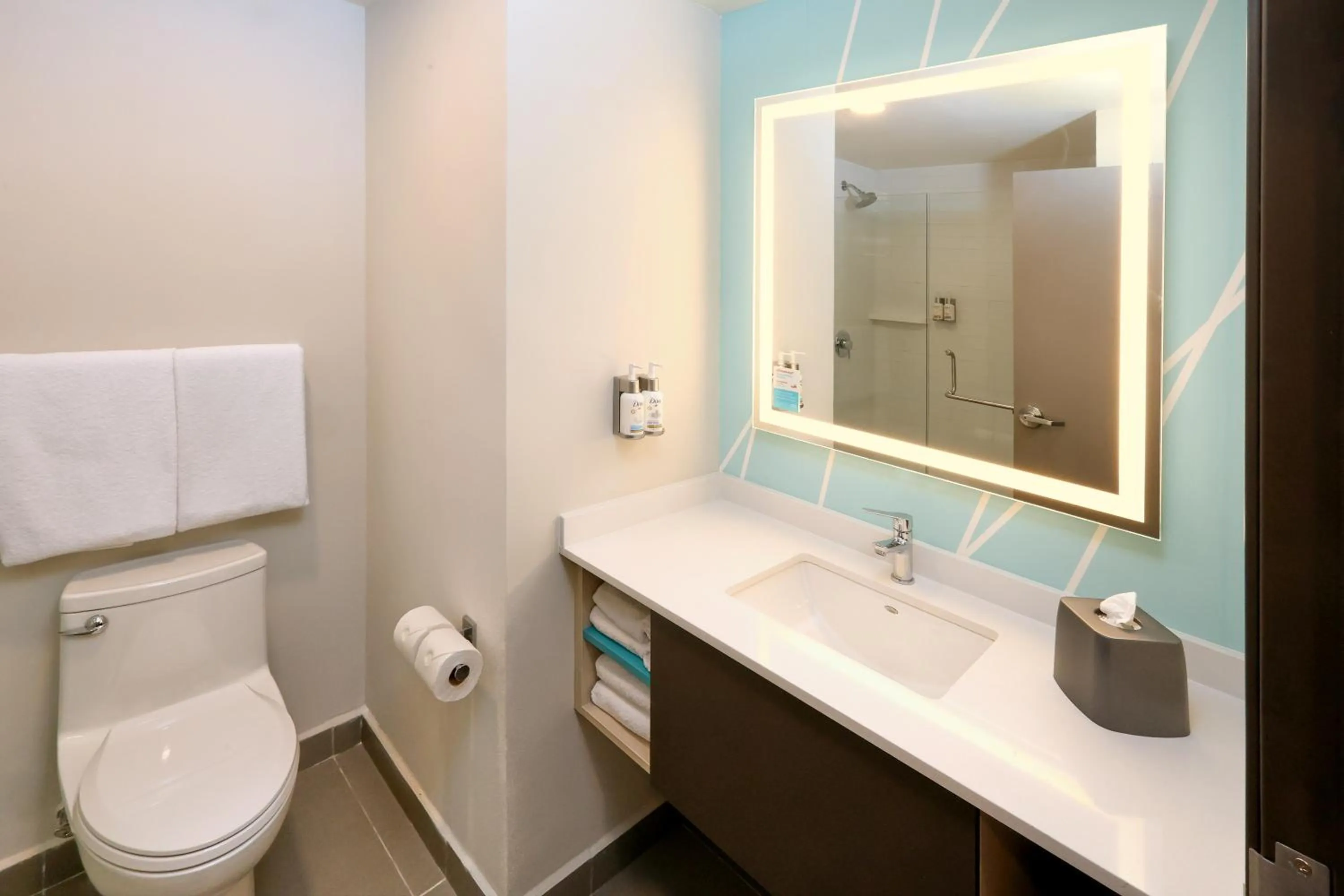 Bathroom in avid hotel Guadalajara Aeropuerto Norte