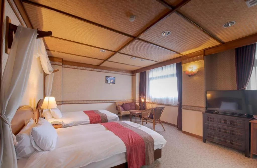 Bed in Hotel New Palace Aizuwakamatsu