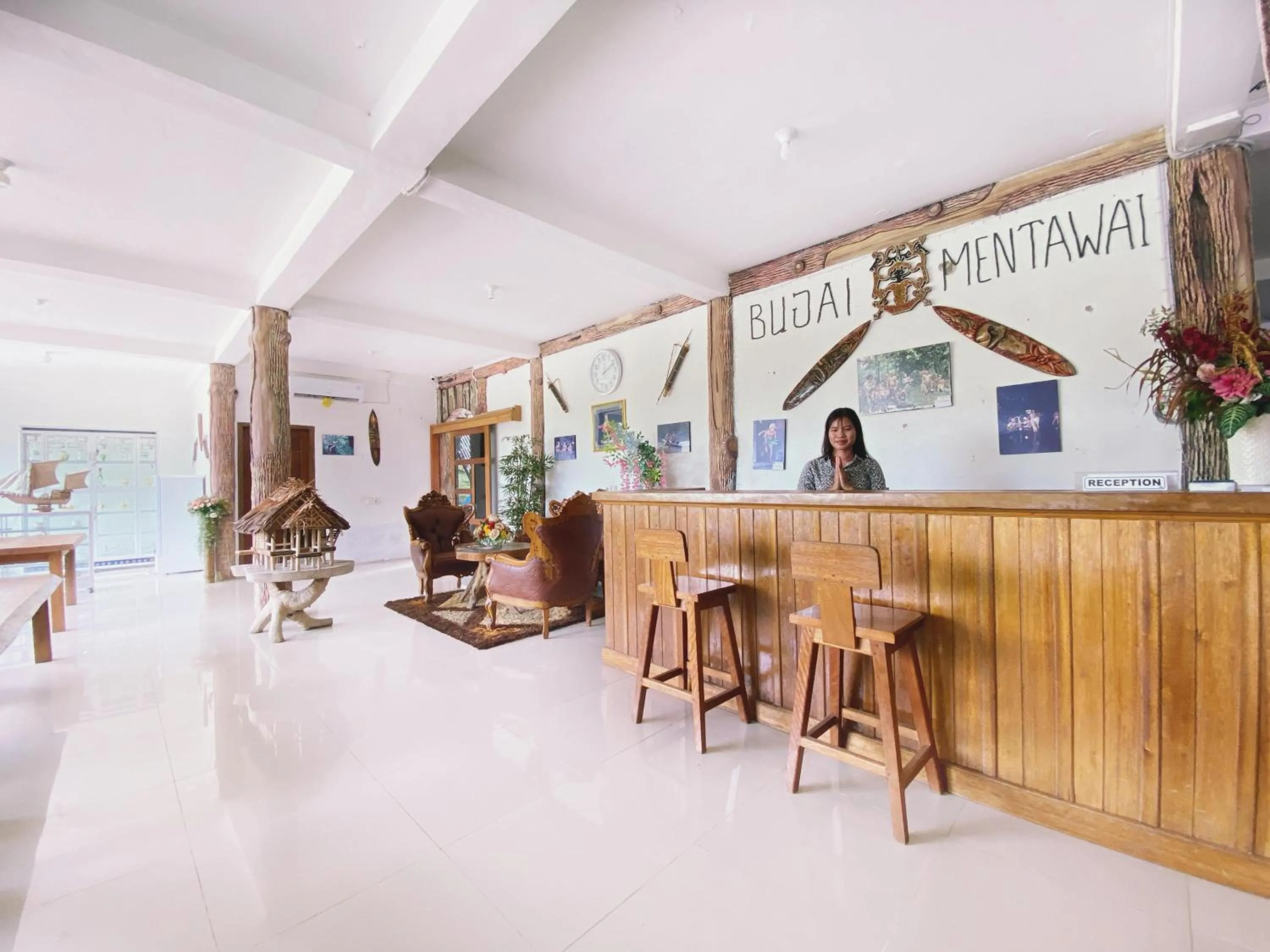 Lobby or reception in Bujai Mentawai Griya Hotel