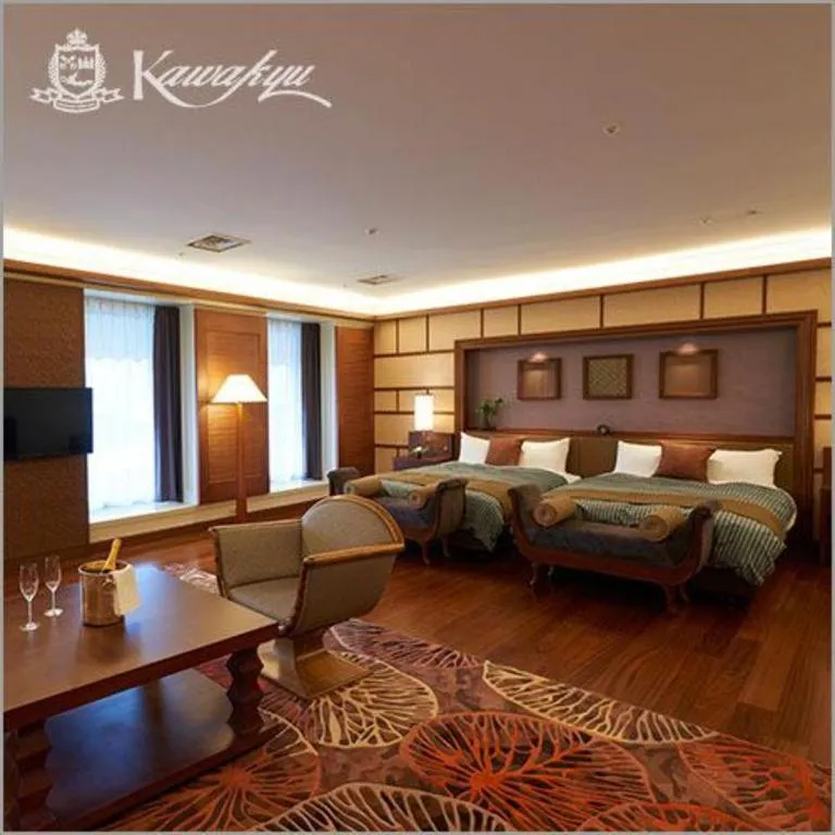 Bed in Hotel Kawakyu