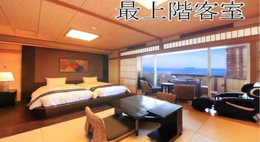 Bed in Luxury Wa Hotel Kaze No Kaori