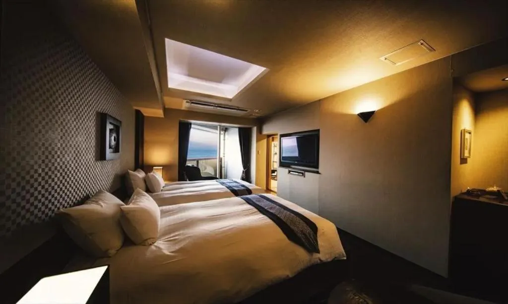 Bed in Luxury Wa Hotel Kaze No Kaori