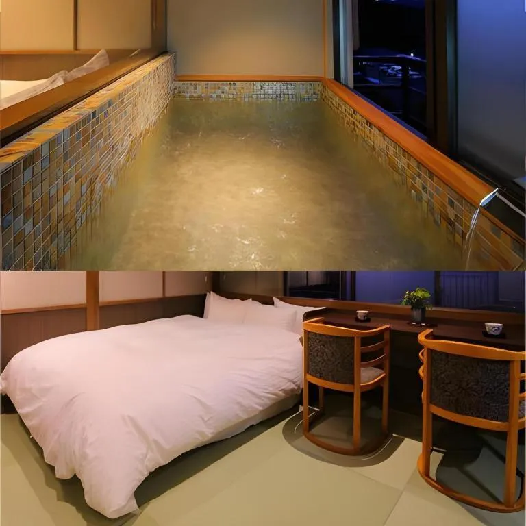 Bed in Hotel Matsumotoro