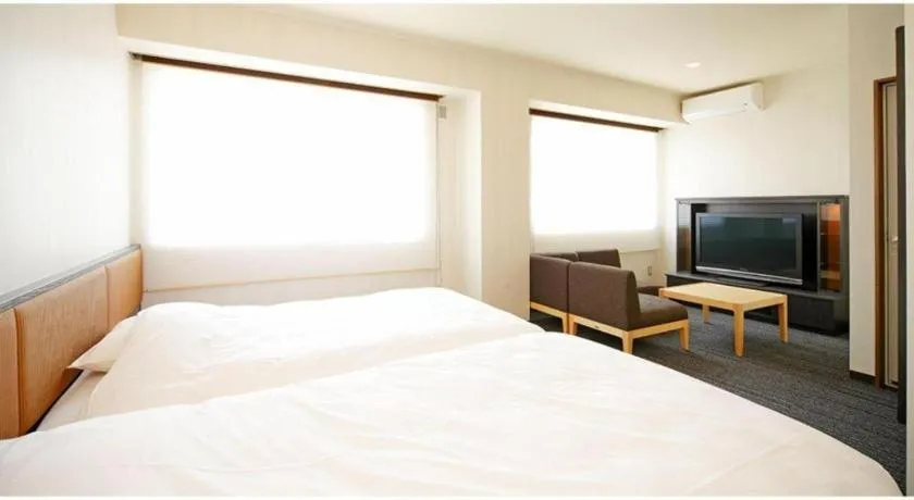 Bed in Green Hotel Yes Nagahama Minatokan