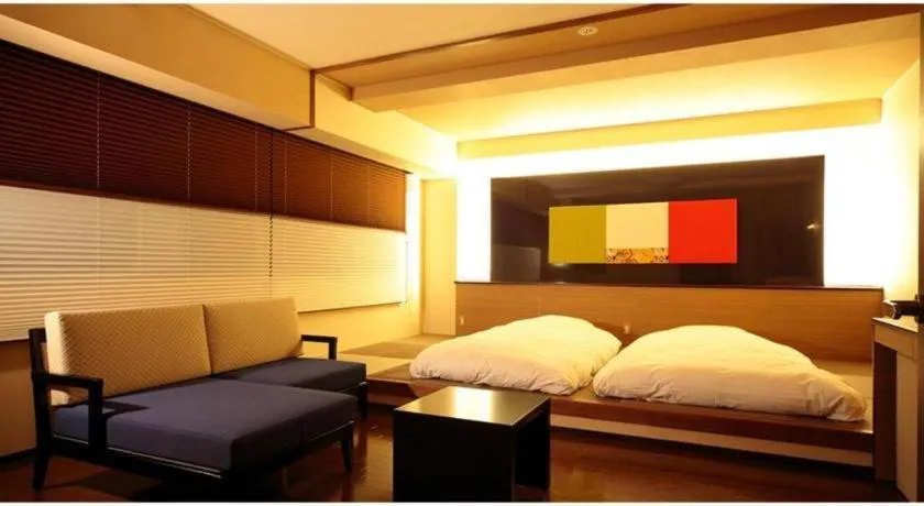 Bed in Green Hotel Yes Nagahama Minatokan