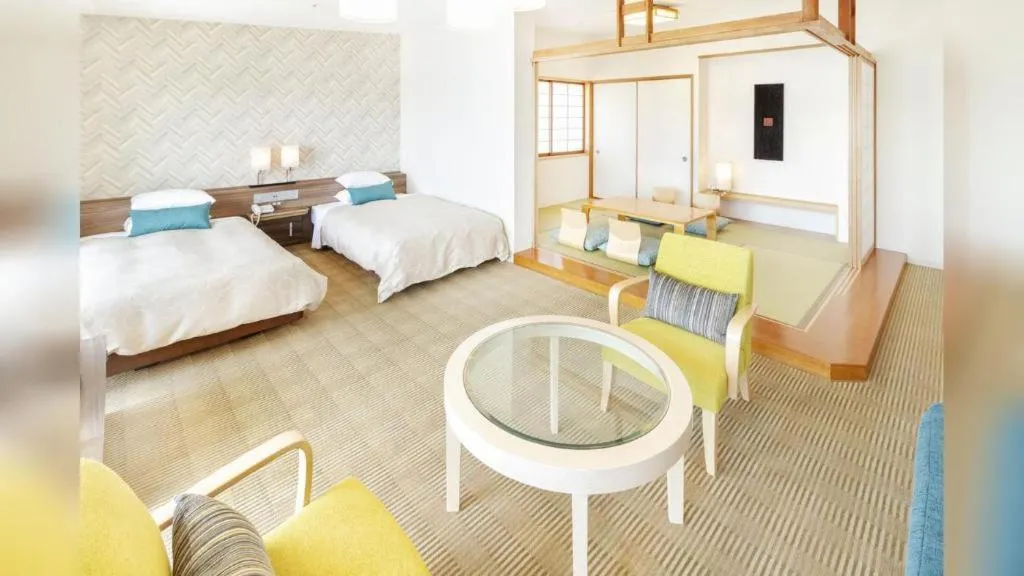 Bed in Hotel Harvest Hamanako