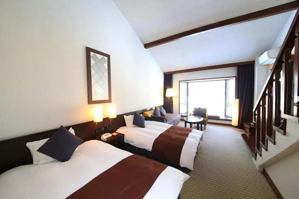 Bed in Hotel Harvest Tateshina