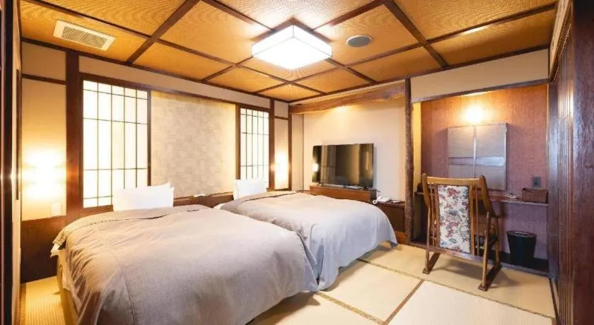 Bed in Otaru Furukawa Hotel