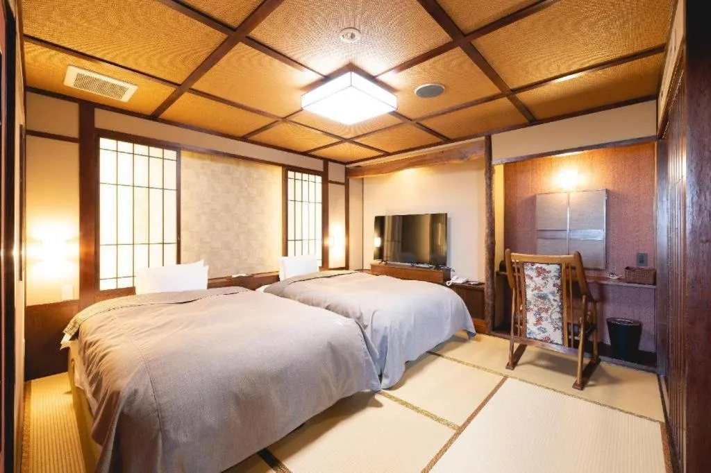 Bed in Otaru Furukawa Hotel