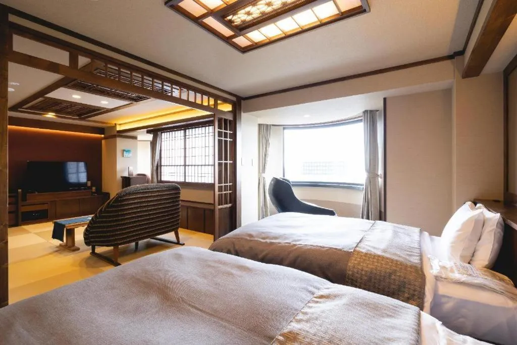 Bed in Otaru Furukawa Hotel
