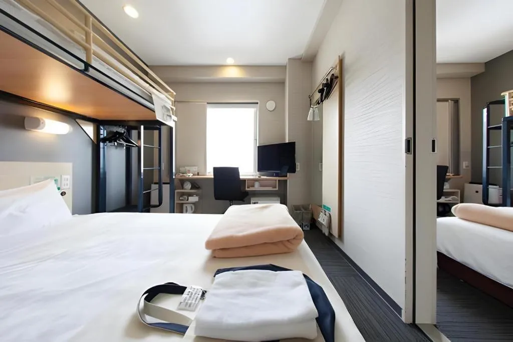 Bed in Super Hotel Arai-Niigata