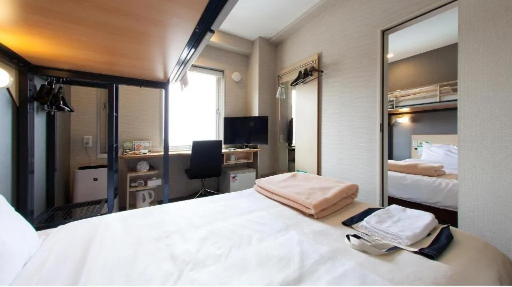 Bed in Super Hotel Arai-Niigata
