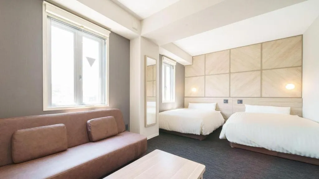 Bed in Super Hotel Satsuma Sendai