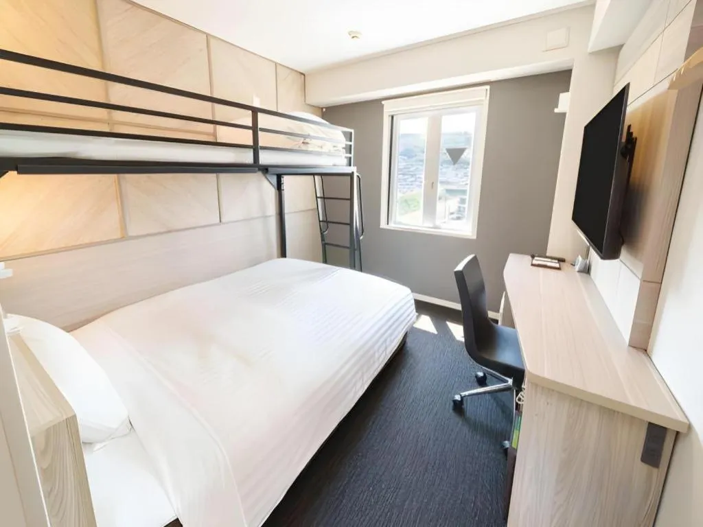 Bed in Super Hotel Satsuma Sendai