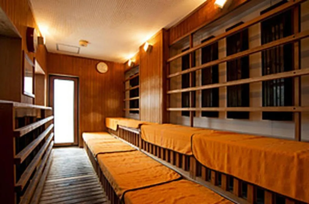 Bed in Sea Side Villa Bokkai