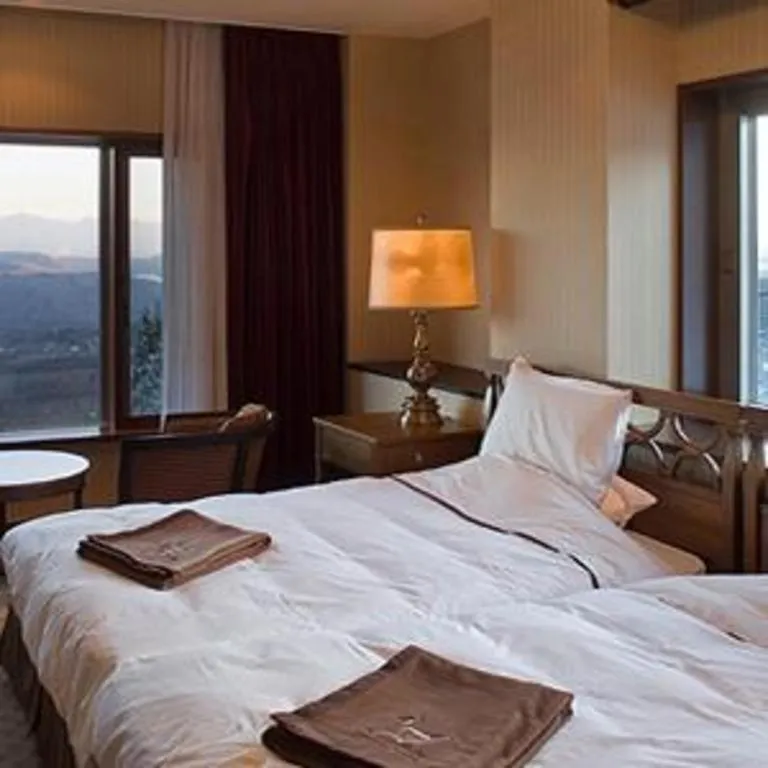 Bed in Akakura Kanko Hotel