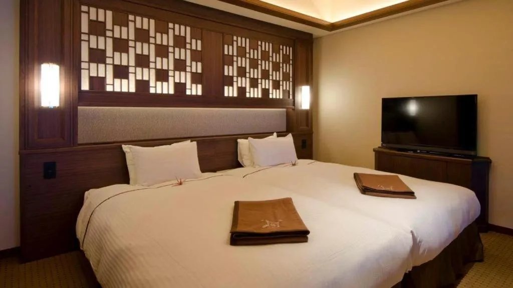 Bed in Akakura Kanko Hotel