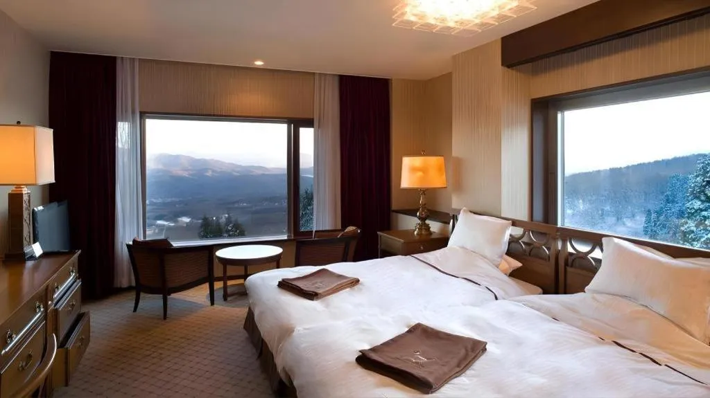 Bed in Akakura Kanko Hotel