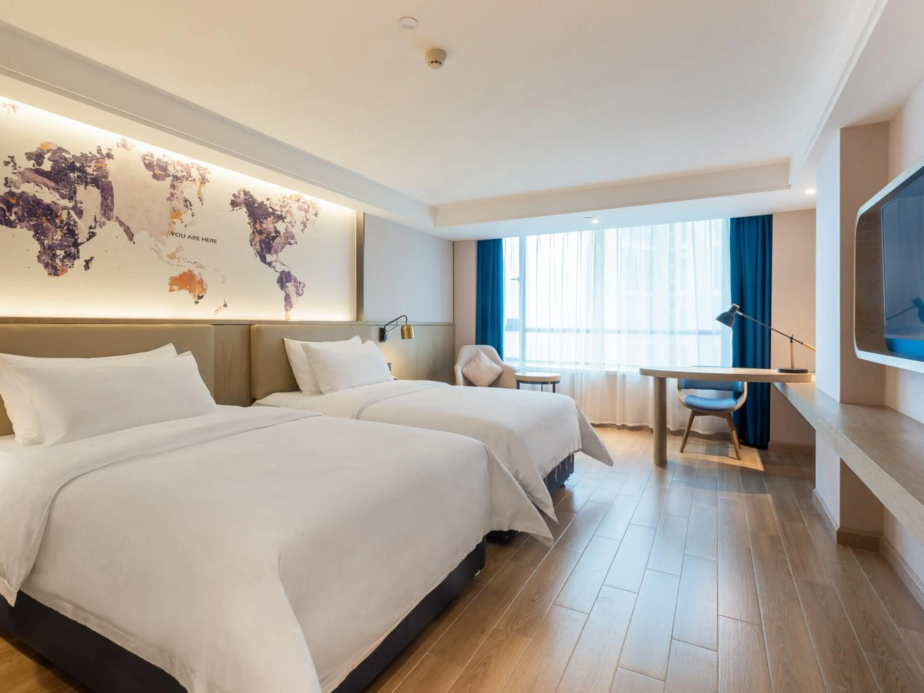 Bed in Echarm Hotel - Foshan Sanshui Wanda Plaza