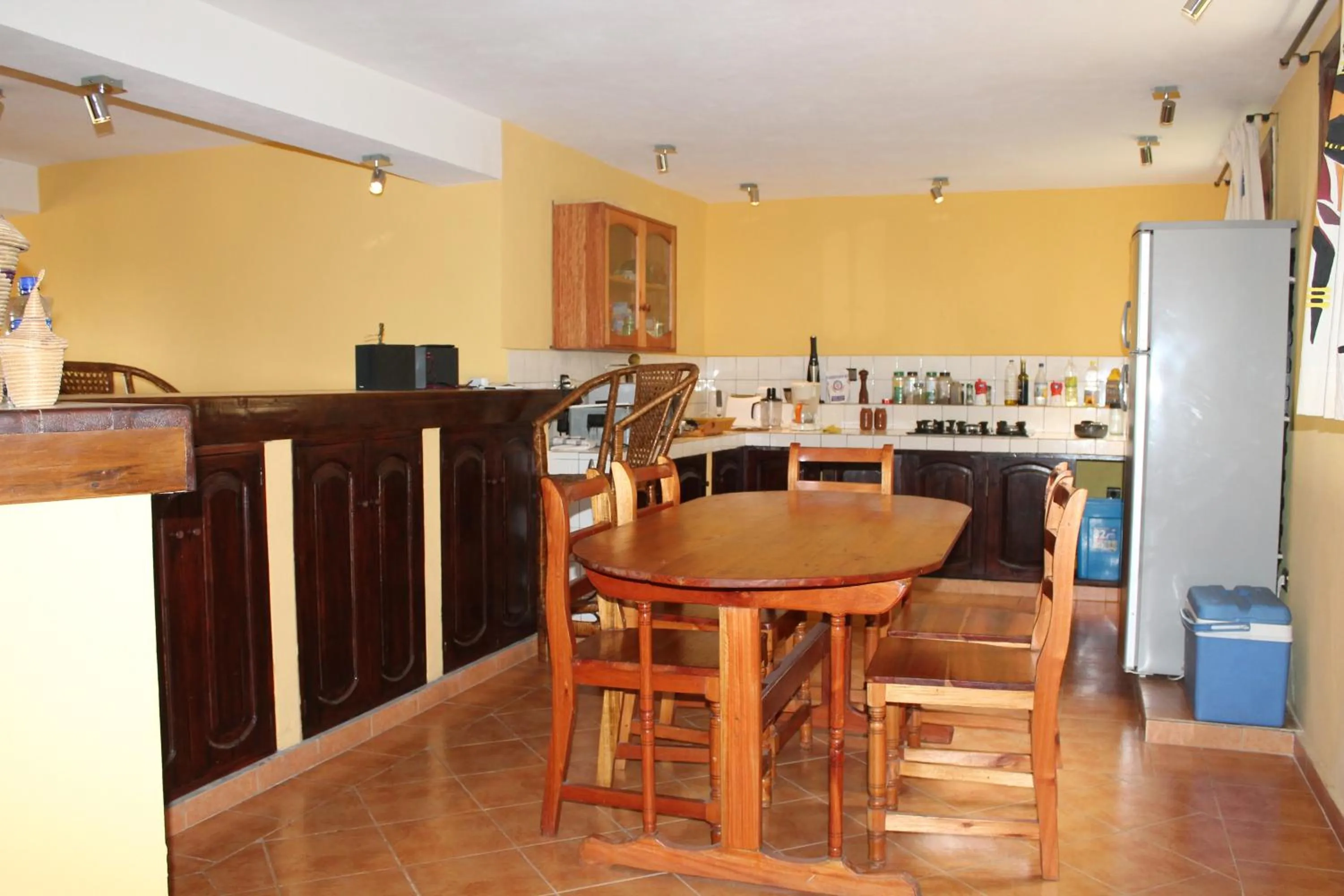 Kitchen or kitchenette in Aparthotel Jardin Tropical