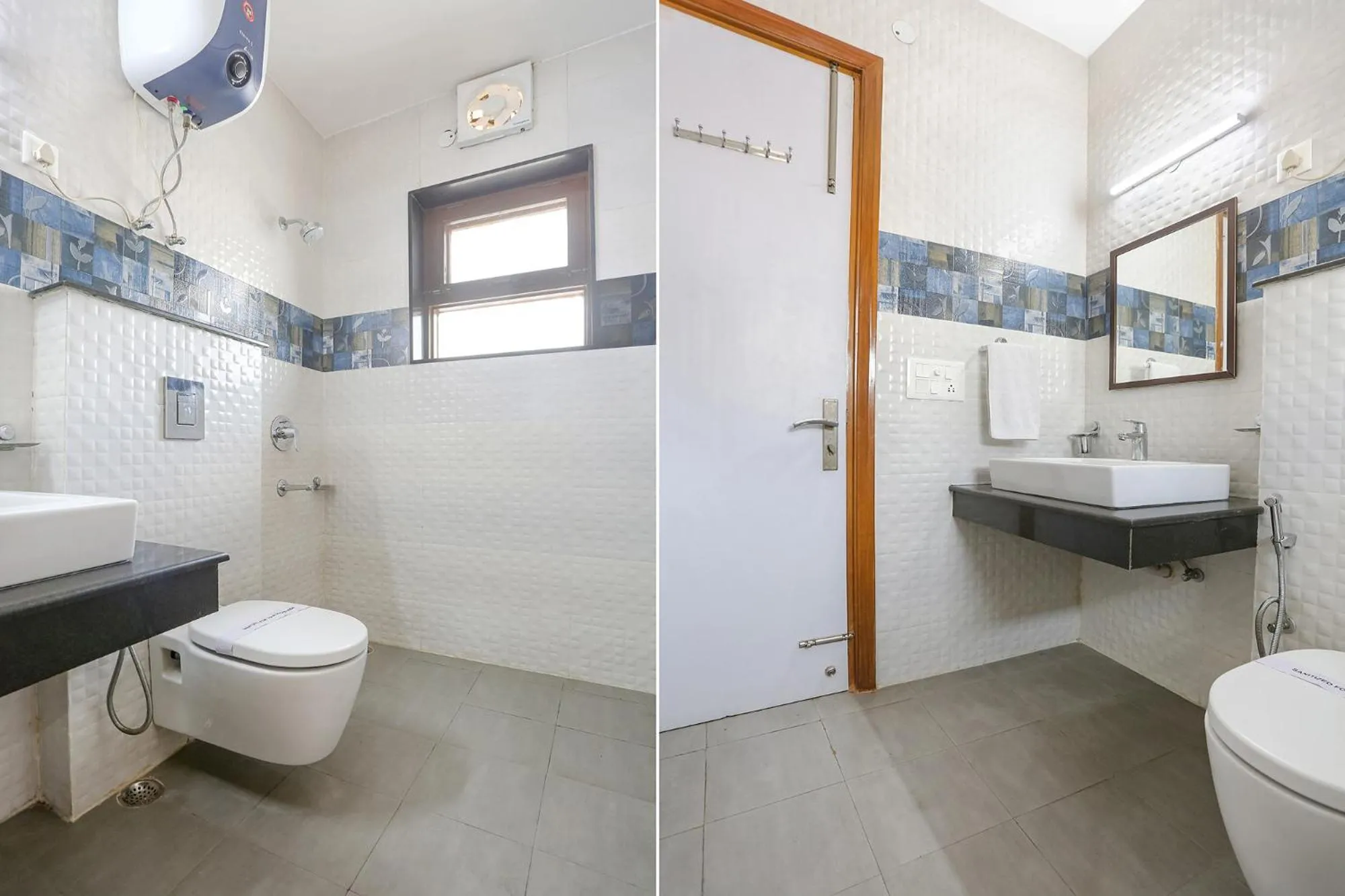 Bathroom in FabHotel New Journey Hospitality Near MG Road & Sikanderpur Metro