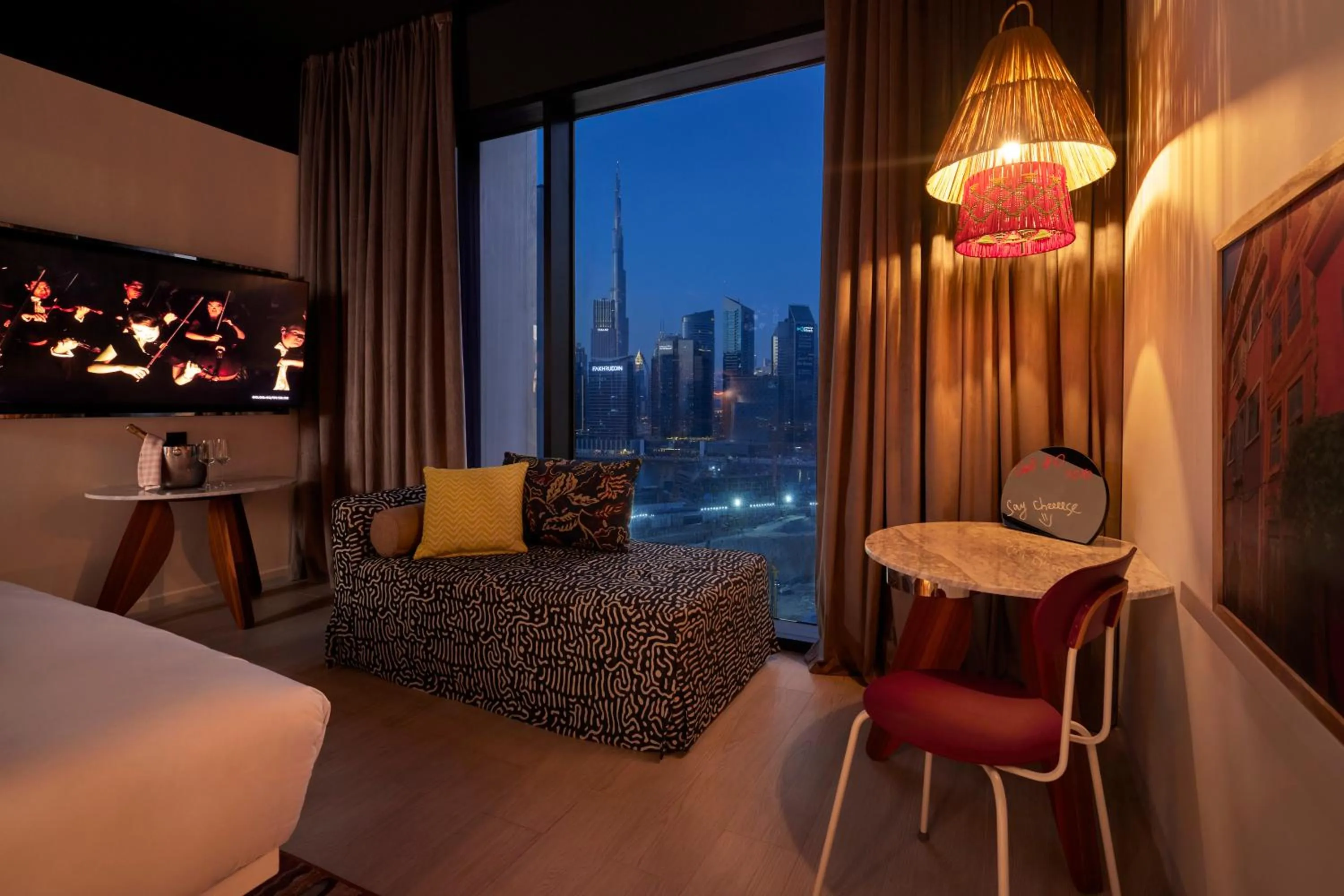 View (from property/room), Bed in Mama Shelter Dubai