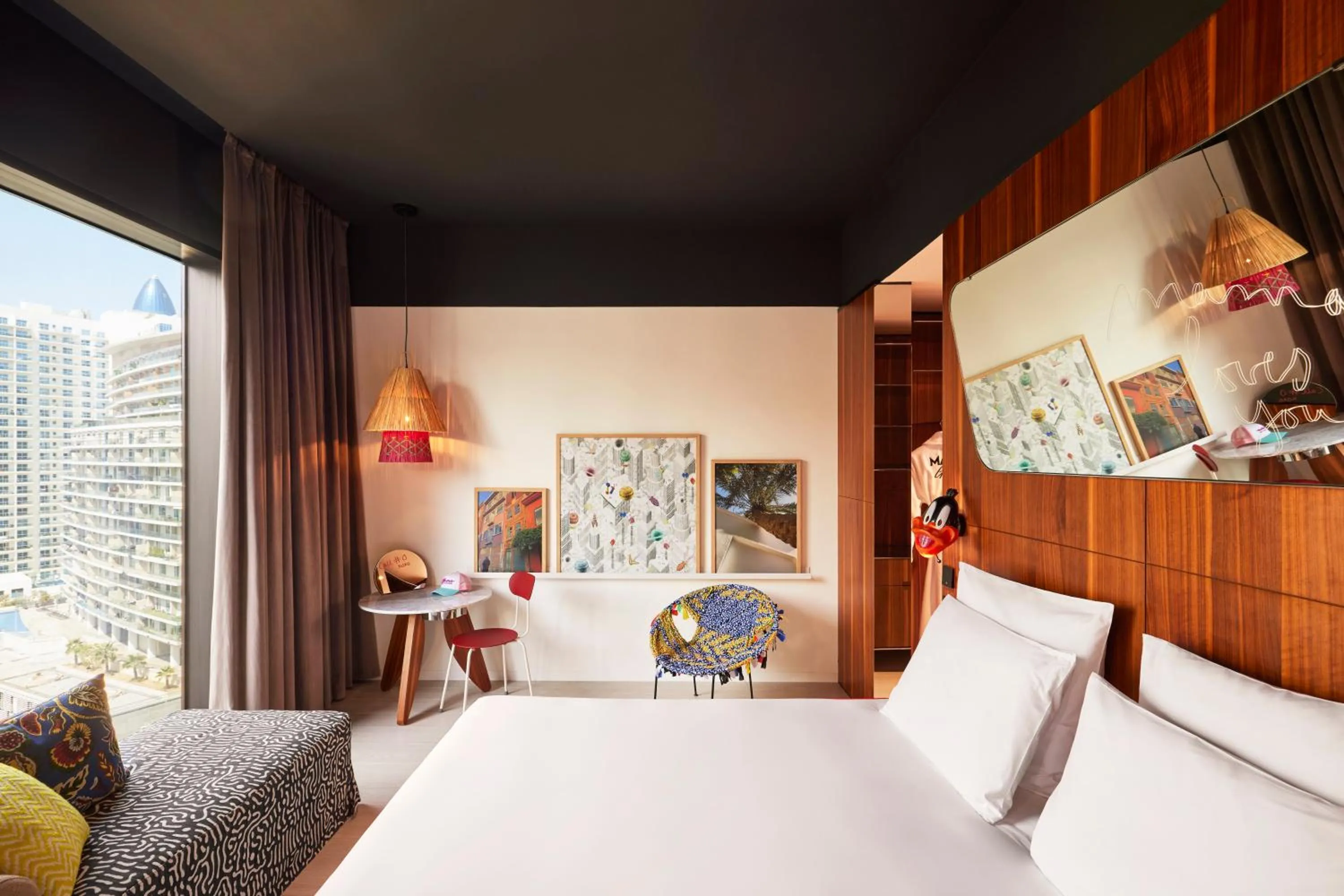 Bed in Mama Shelter Dubai