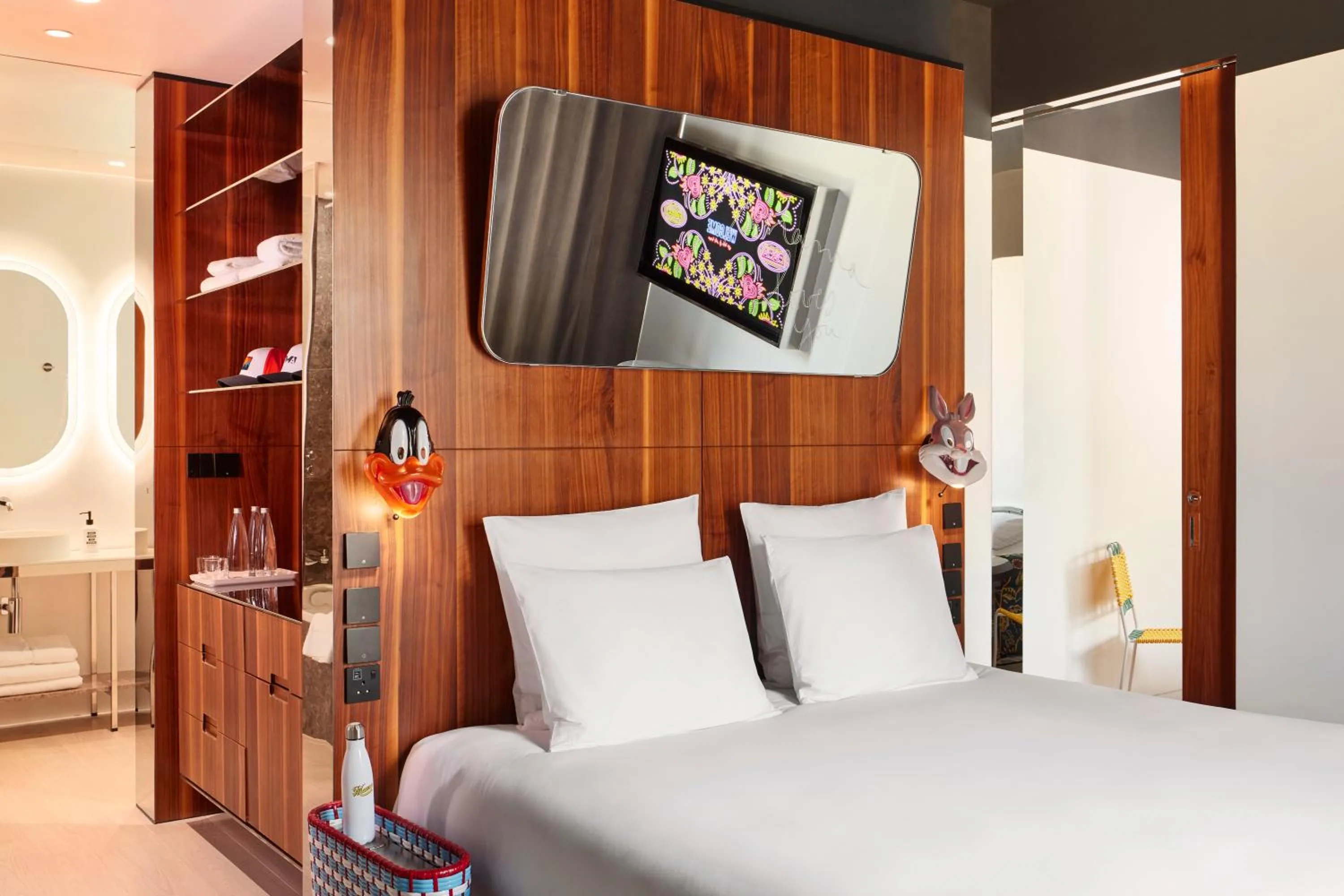 Bed in Mama Shelter Dubai