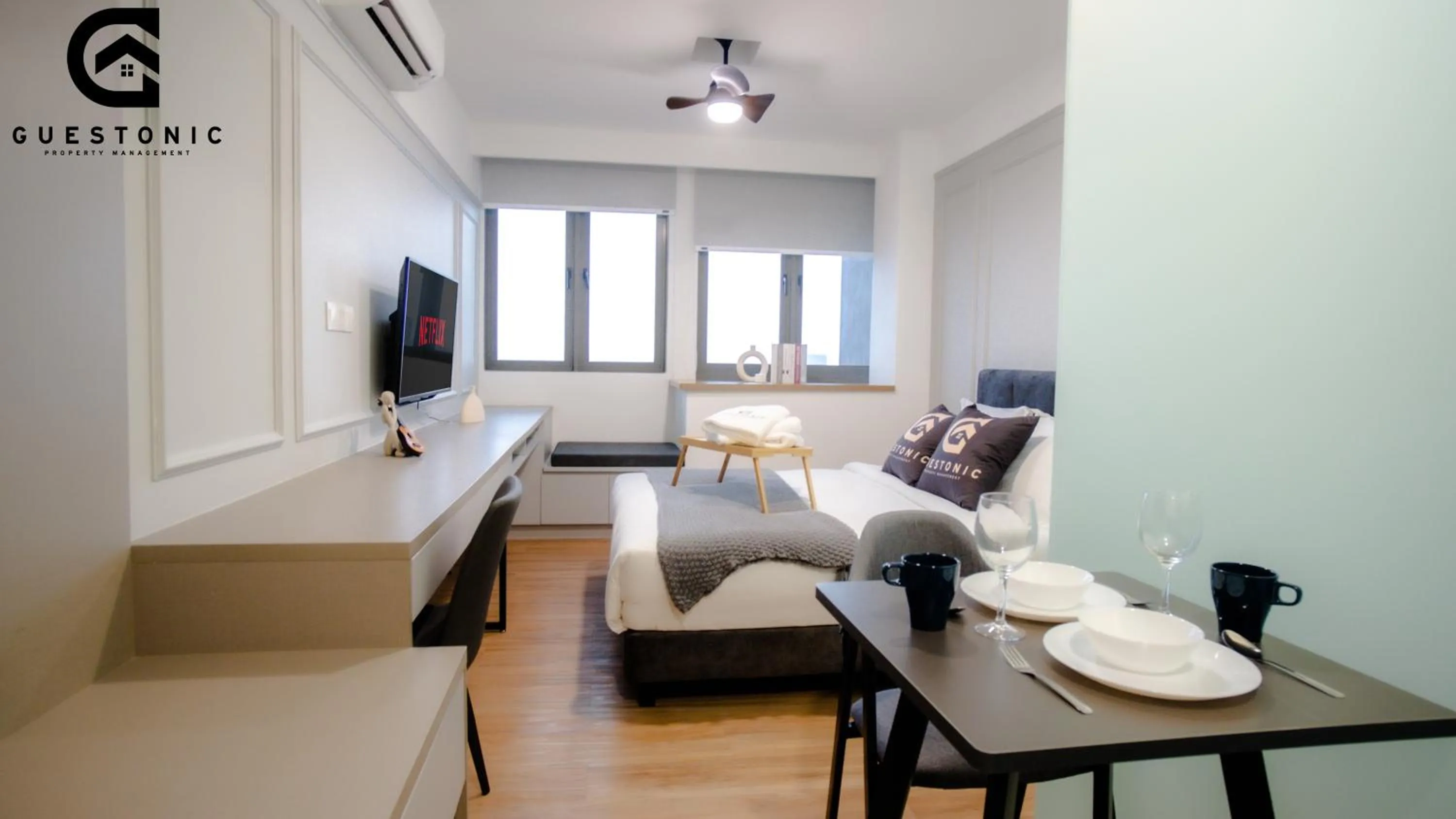 View (from property/room), Bed in Riveria City KL Sentral by Guestonic