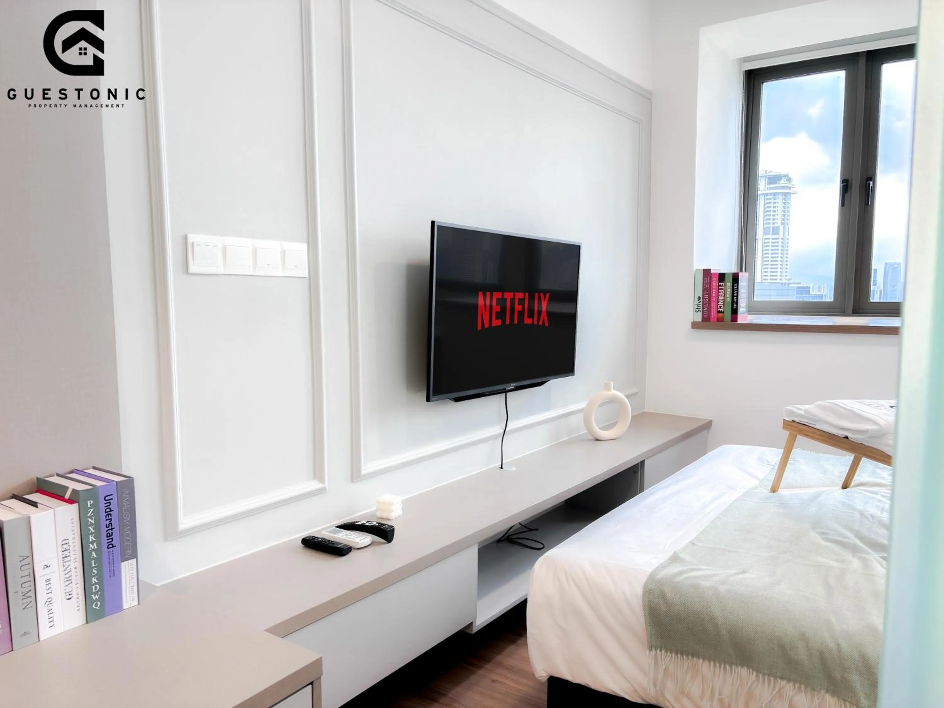 View (from property/room), Bed in Riveria City KL Sentral by Guestonic