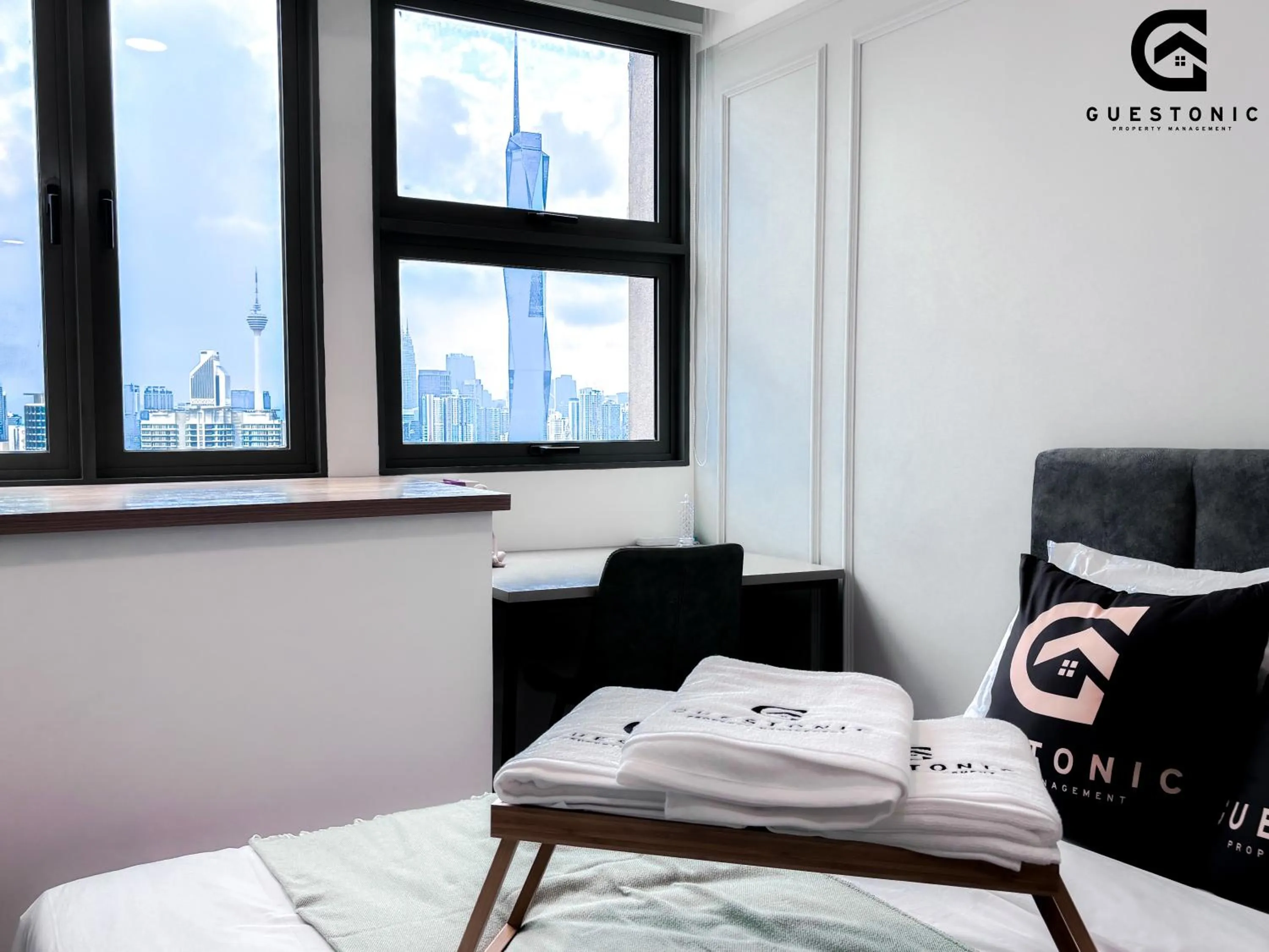 View (from property/room), Bed in Riveria City KL Sentral by Guestonic