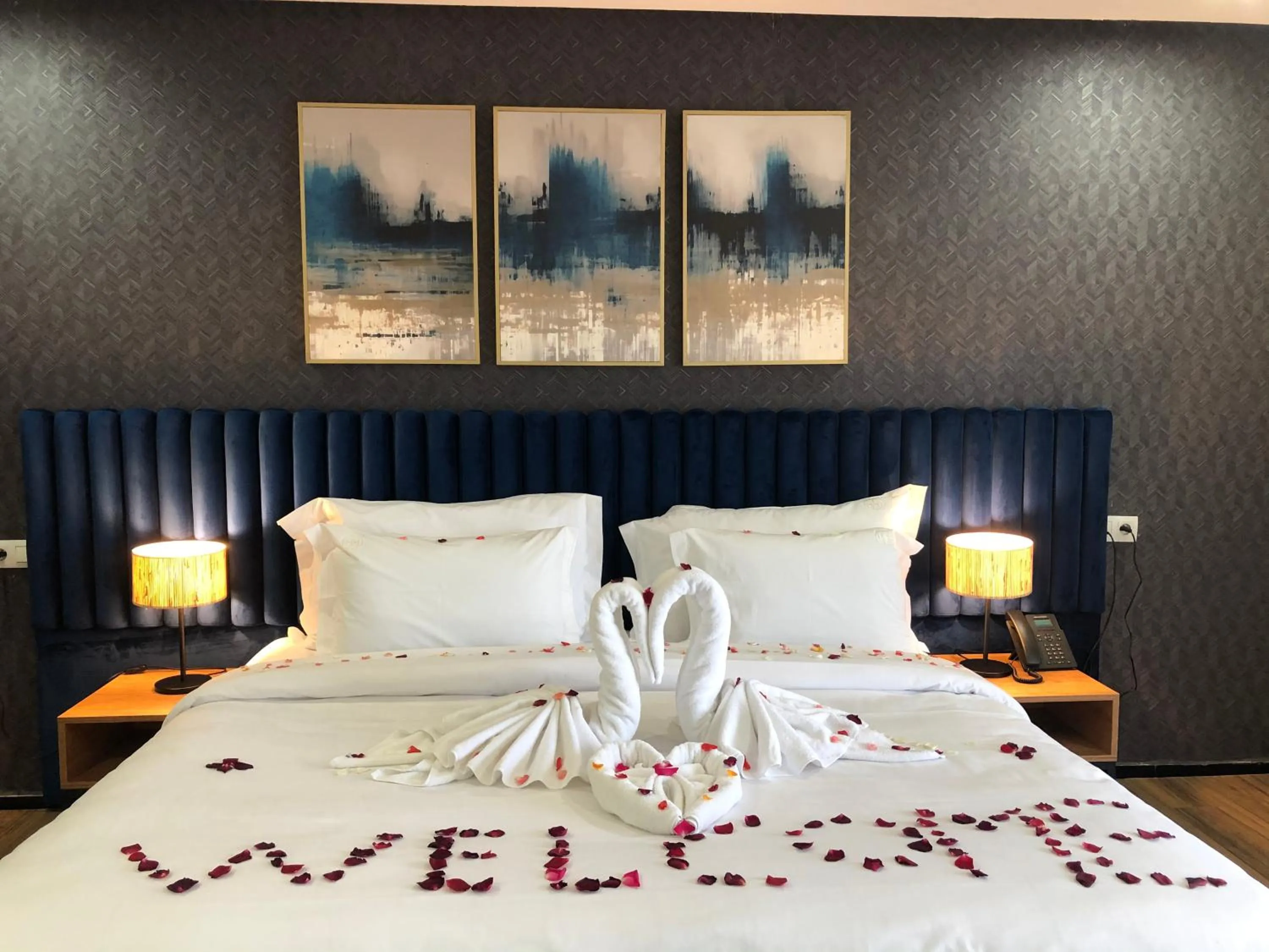 Bed in Hôtel Hariz Son