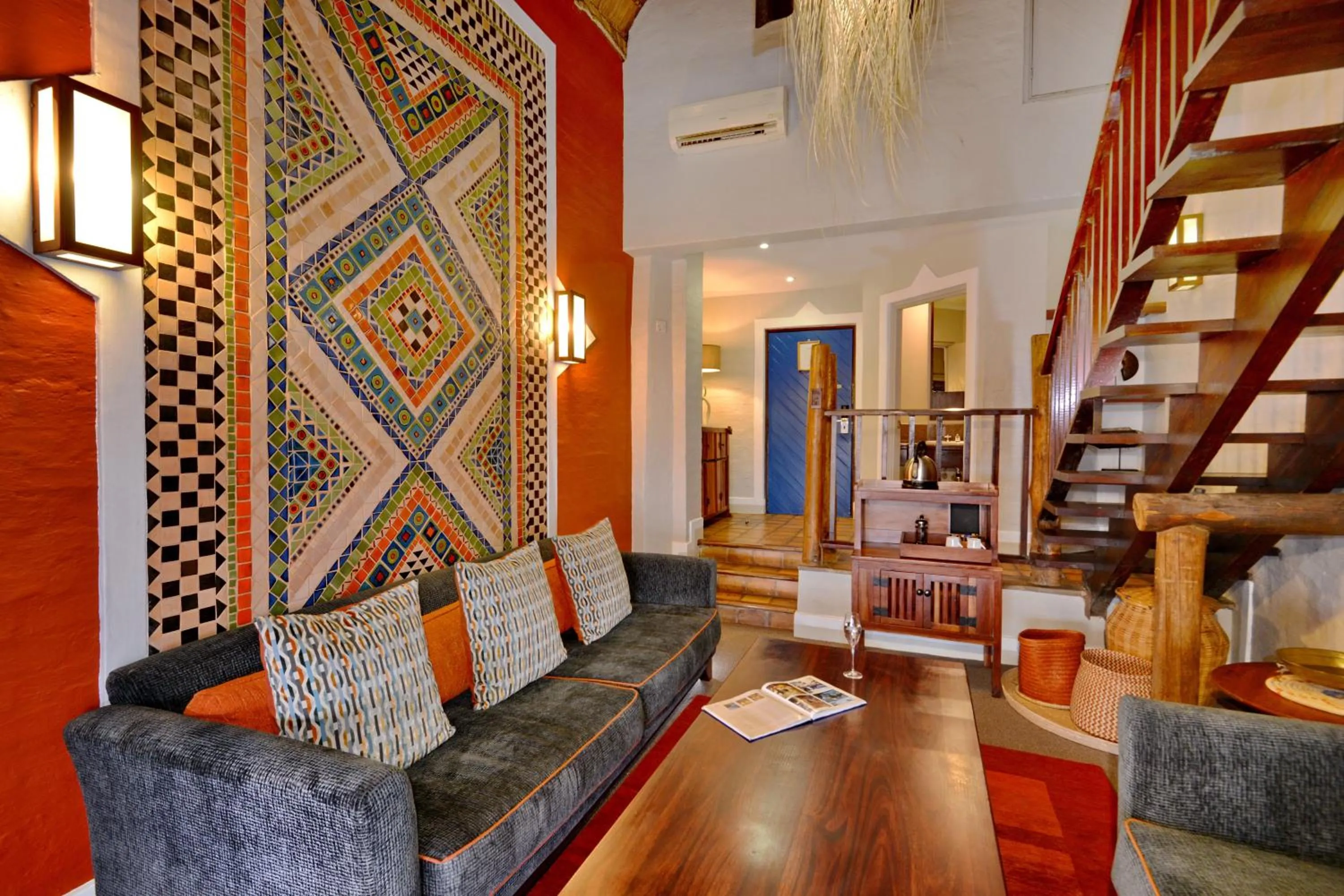 Living room in Victoria Falls Safari Lodge