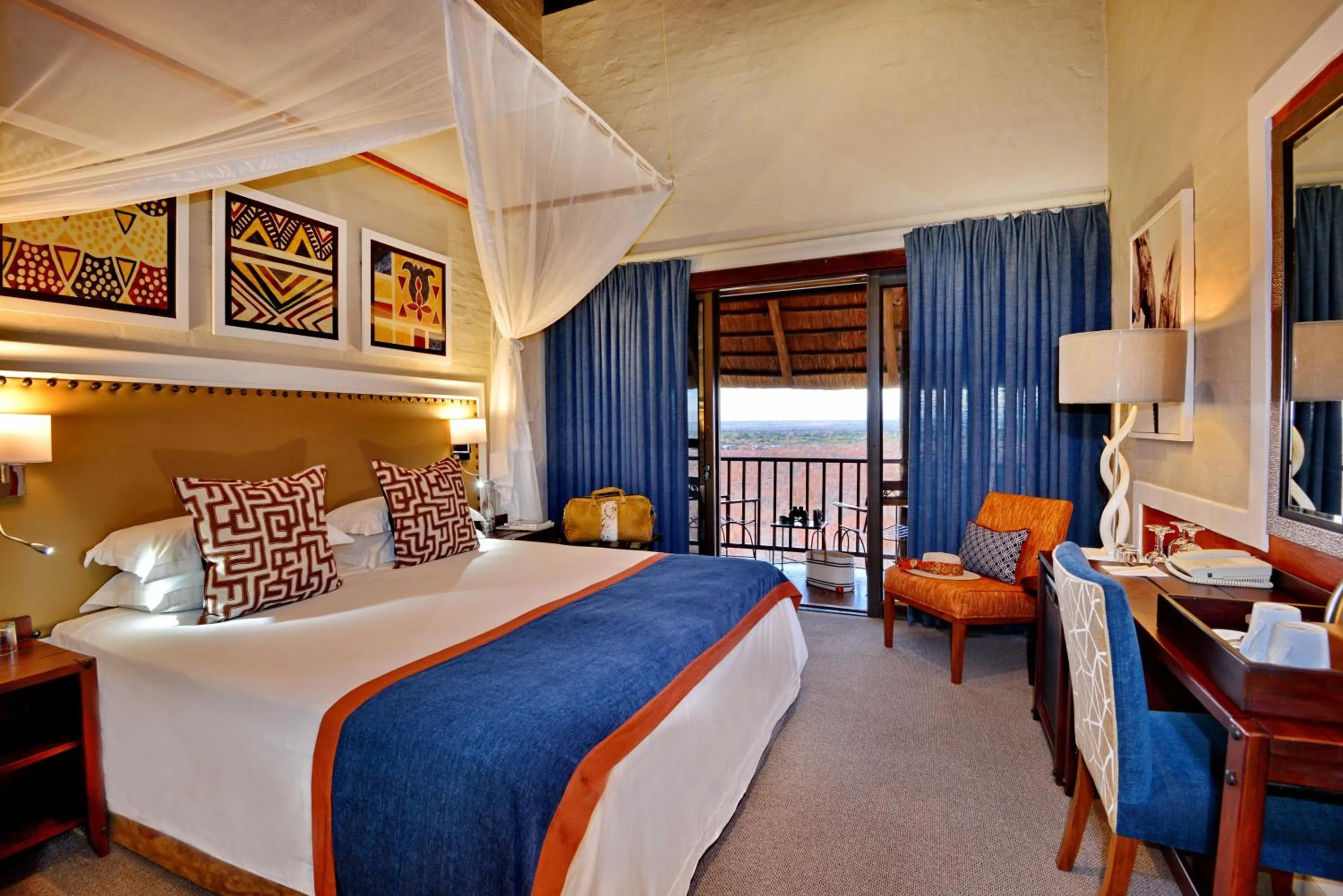 Photo of the whole room, Bed in Victoria Falls Safari Lodge